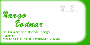 margo bodnar business card