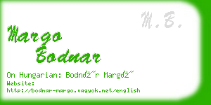 margo bodnar business card